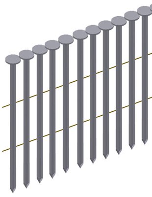 Wire for fastening nails